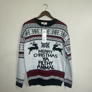 Daisy’s Boutique Filthy Animal Long Sleeve Sweater Unisex Christmas Size M